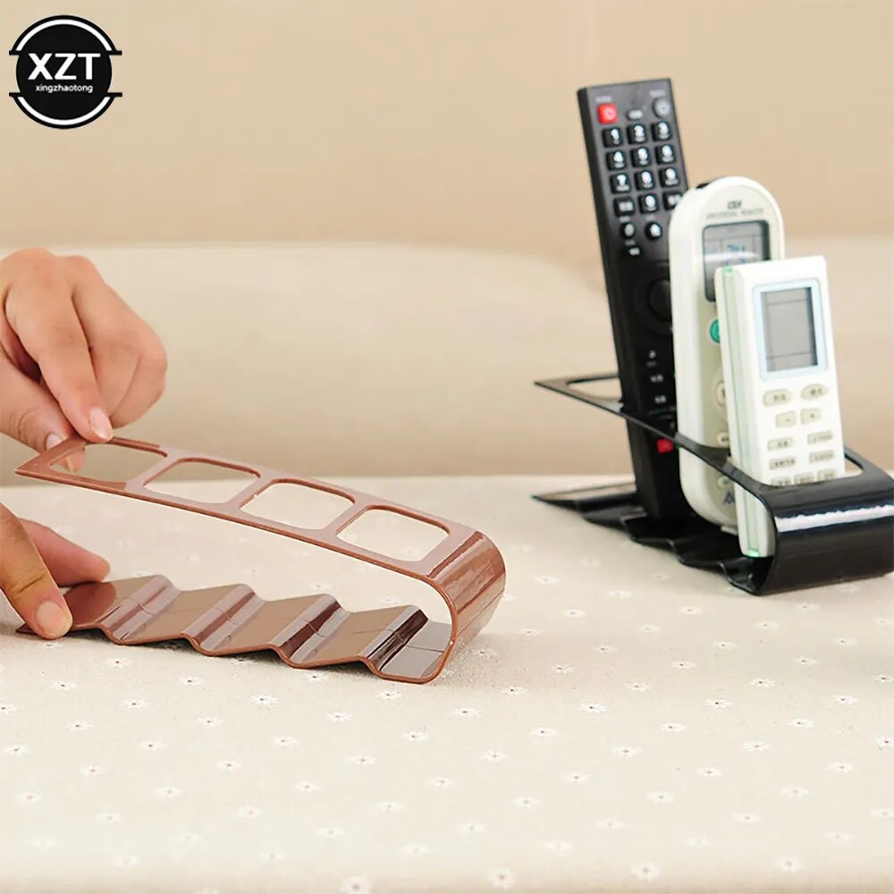 4 Slots Plastic Remote Control Holder Organizer Home Appliance Desktop Phone Holder