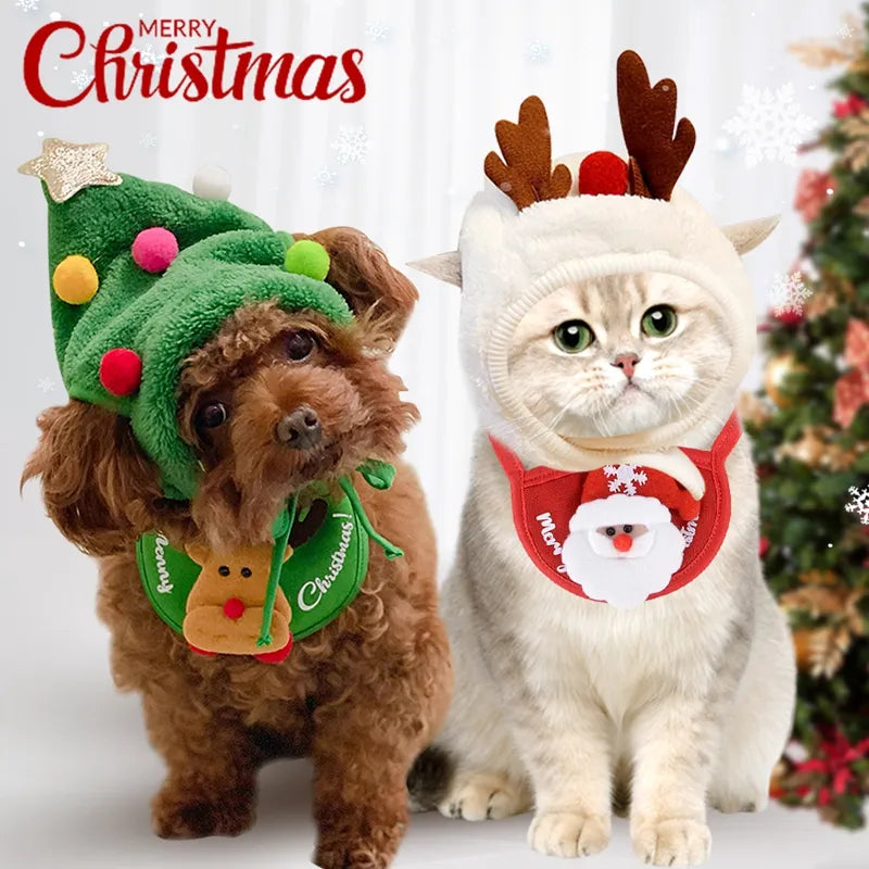 Dog Cat Christmas Hat Costume Accessories