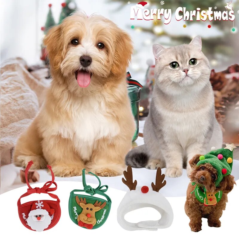 Dog Cat Christmas Hat Costume Accessories