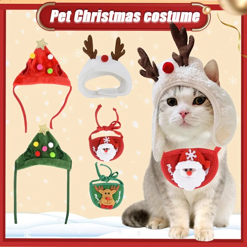 Dog Cat Christmas Hat Costume Accessories