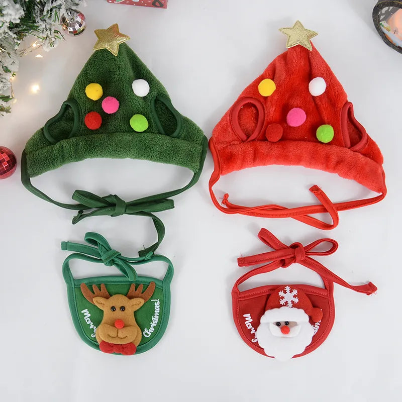 Dog Cat Christmas Hat Costume Accessories